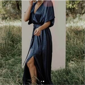 Baltic Born Navy Blue Midi Dress